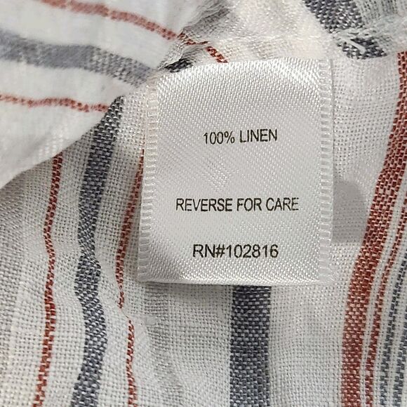 Garnet Hill Women's 100% Linen Button Shirt Tunic Medium Beach Resort Lagenlook - Picture 6 of 10